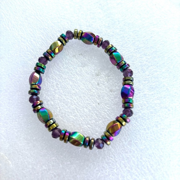 Unbranded Jewelry - Multicolor iridescent Stone Beaded Bracelet NWT